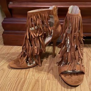 Sexy Boho Fringe Style Heels size 8